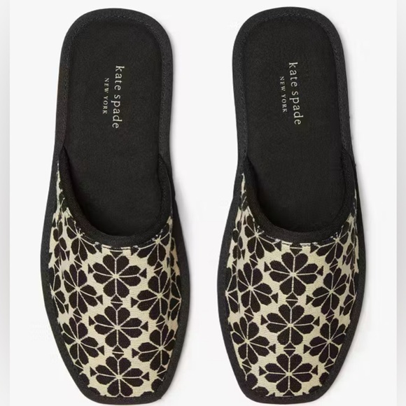 Kate Spade Flower Jacquard Dove Slippers NWOT. SOLD OUT On Website! - Picture 7 of 8